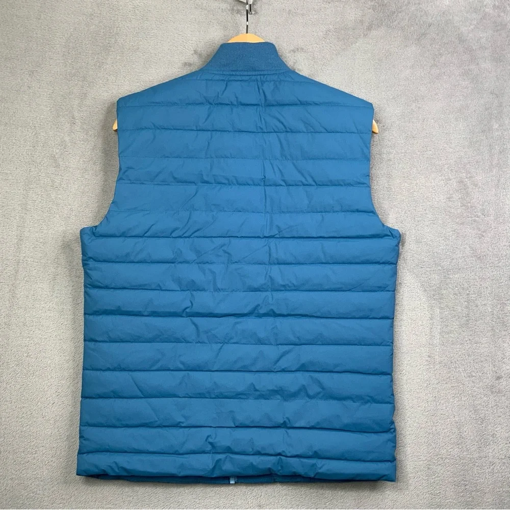 J. Crew Performance Vest Mens Small Quilted Full‎ Zip Blue. (NWT).